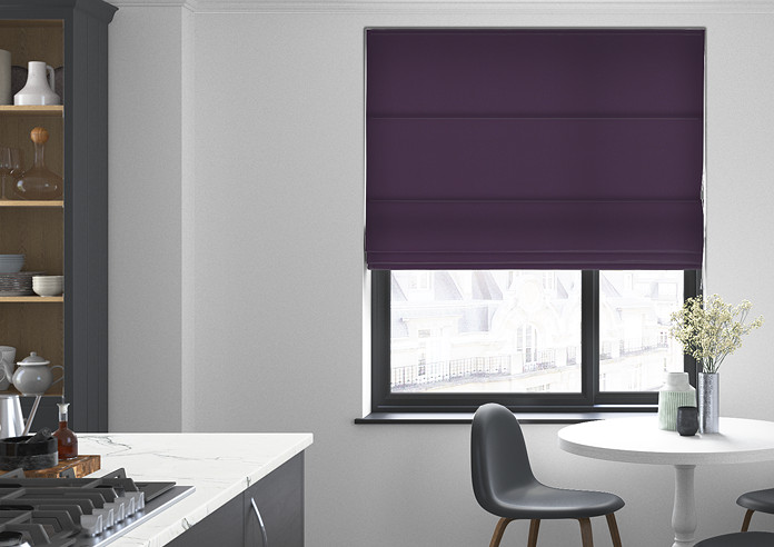 Faux Suede, Purple - Roman Blind - Image 3